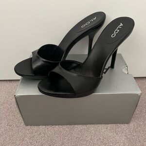 ALDO Sleek Black Heeled Sandals